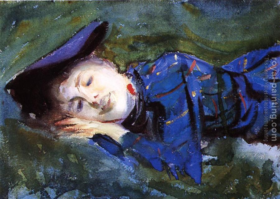 John Singer Sargent : Violet Resting on the Grass